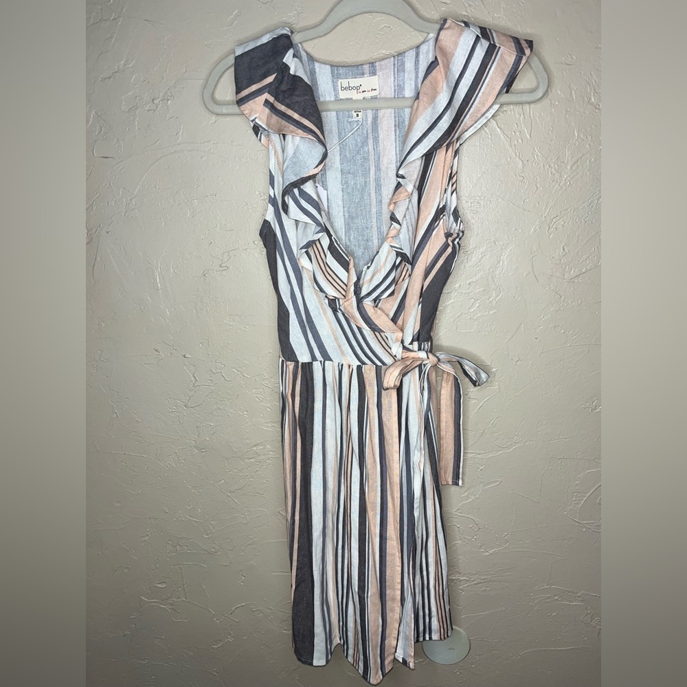 Bepop sz:S multicolored dress criss cross tie
